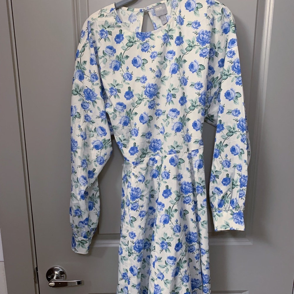ASOS Cotton Batwing Floral Mini Dress